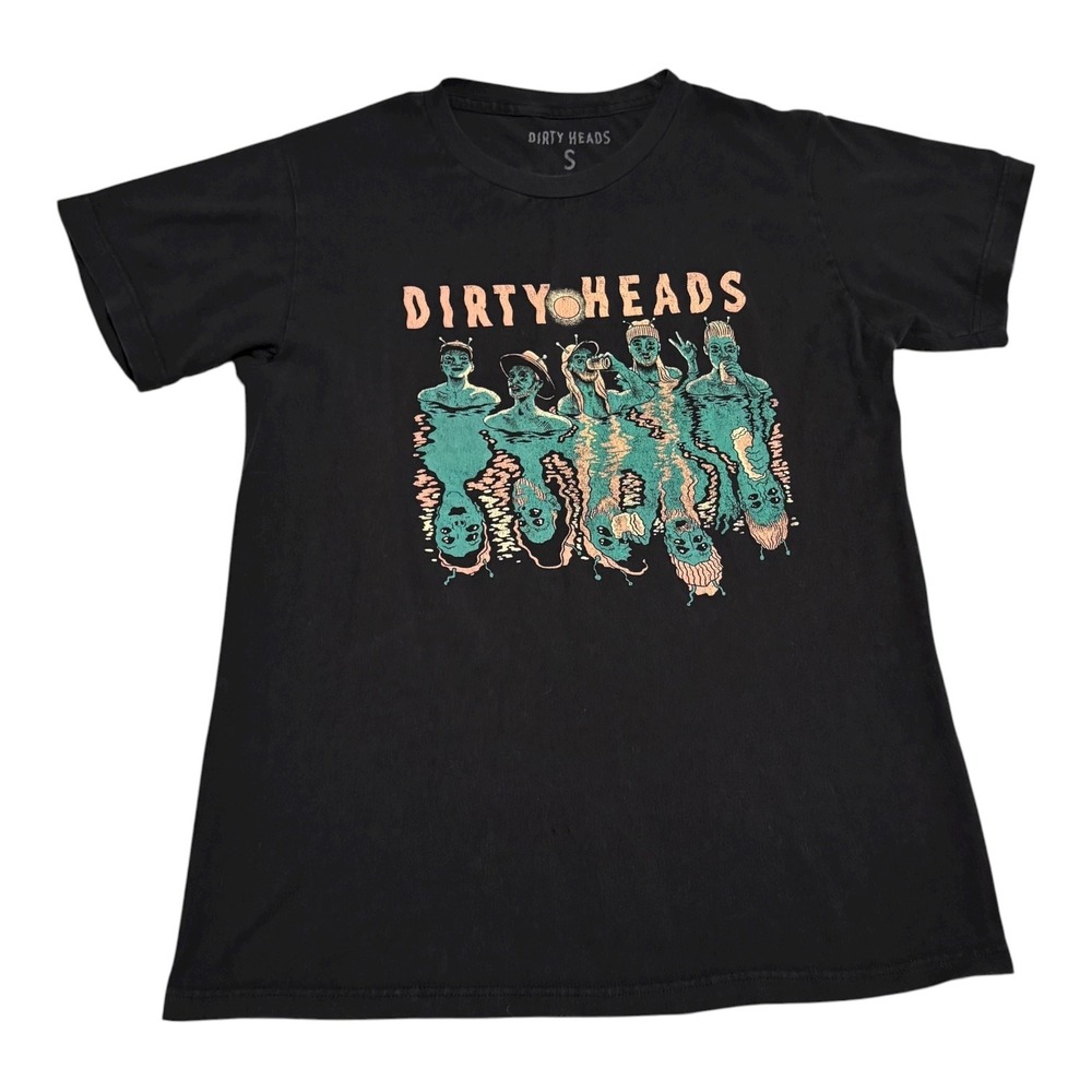 Official Dirty Heads 100% Cotton Black 2021 Tour Music Band‎ Shirt Men's Small